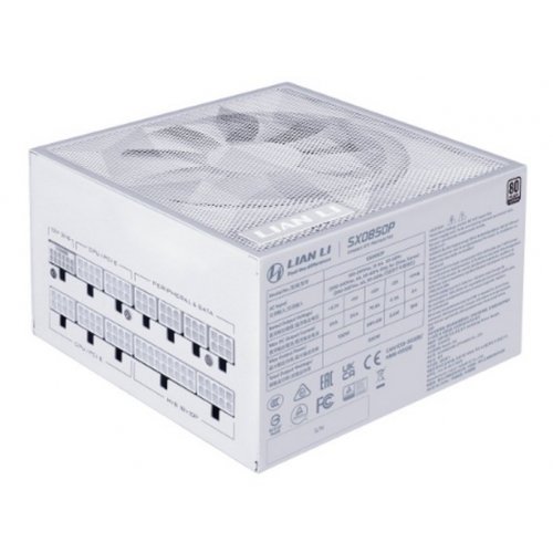Уцінка блок живлення Lian Li SX Platinum 850W (G9P.SX0850P.W000.EU) White (Розкрита упаковка, 876976) купити в Україні: Київ, Львів, Хмельницький, Тернопіль, Івано-Франківськ | Перевірка сумісності, низька ціна, відгуки, характеристики від TELEMART фото