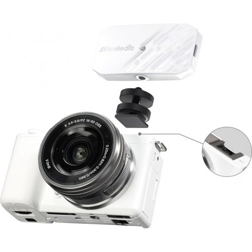 Пристрій відеозахоплення AVerMedia BU113G2 CamStream 4K (61BU113G20A2) White купити в Україні: Київ, Львів, Хмельницький, Тернопіль, Івано-Франківськ | Низька ціна, відгуки, характеристики від TELEMART фото