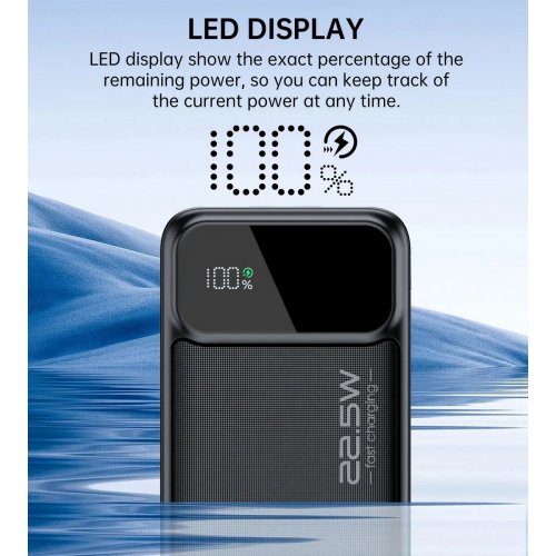 Powerbank Choetech B729 20000mAh 22.5W (B729-ACBK) Black купити в Україні: Київ, Львів, Хмельницький, Тернопіль, Івано-Франківськ | Низька ціна, відгуки, характеристики від TELEMART фото