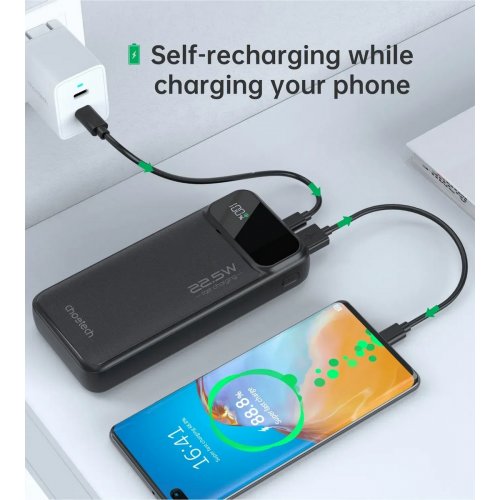 Powerbank Choetech B729 20000mAh 22.5W (B729-ACBK) Black купити в Україні: Київ, Львів, Хмельницький, Тернопіль, Івано-Франківськ | Низька ціна, відгуки, характеристики від TELEMART фото