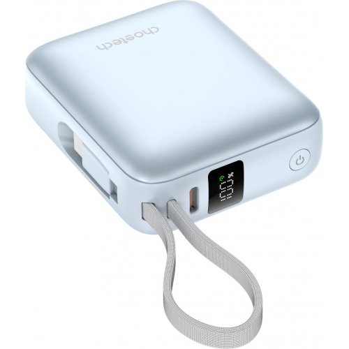 Powerbank Choetech B832 10000mAh 35W (B832-LBE) Light Blue купити в Україні: Київ, Львів, Хмельницький, Тернопіль, Івано-Франківськ | Низька ціна, відгуки, характеристики від TELEMART фото