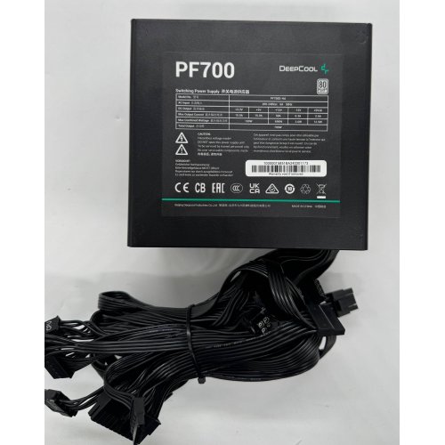Блок живлення Deepcool PF700 700W (R-PF700D-HA0B-EU) (Відновлено продавцем, 877061) купити в Україні: Київ, Львів, Хмельницький, Тернопіль, Івано-Франківськ | Перевірка сумісності, низька ціна, відгуки, характеристики від TELEMART фото