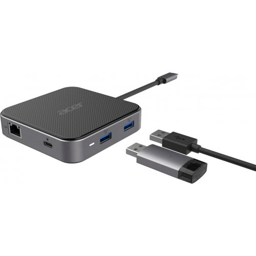USB-хаб Acer USB Type-C 7 in 1 (HP.DSCAB.013) Black купить в Украине: Киев, Днепр, Харьков, Одесса  | Низкая цена, отзывы, характеристики от TELEMART фото