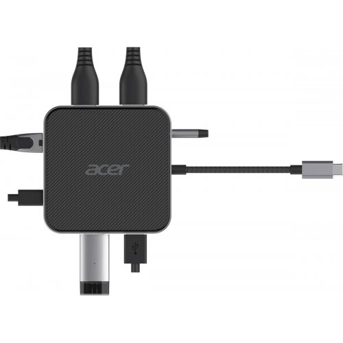 USB-хаб Acer USB Type-C 7 in 1 (HP.DSCAB.013) Black купить в Украине: Киев, Днепр, Харьков, Одесса  | Низкая цена, отзывы, характеристики от TELEMART фото