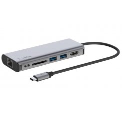 USB-хаб Belkin USB Type-C 6 in 1 (AVC008BTSGY) Grey