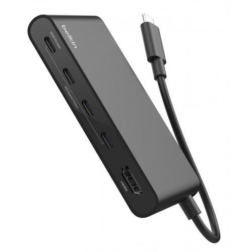 USB-хаб Belkin USB Type-C 5 in 1 (AVC021HQBK) Black купить в Украине: Киев, Днепр, Харьков, Одесса  | Низкая цена, отзывы, характеристики от TELEMART фото