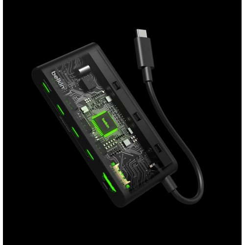 USB-хаб Belkin USB Type-C 5 in 1 (AVC021HQBK) Black купить в Украине: Киев, Днепр, Харьков, Одесса  | Низкая цена, отзывы, характеристики от TELEMART фото