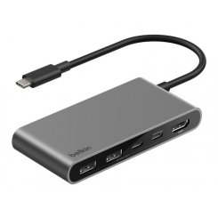 USB-хаб Belkin USB Type-C 5 in 1 (AVC022HQSGY) Space Gray