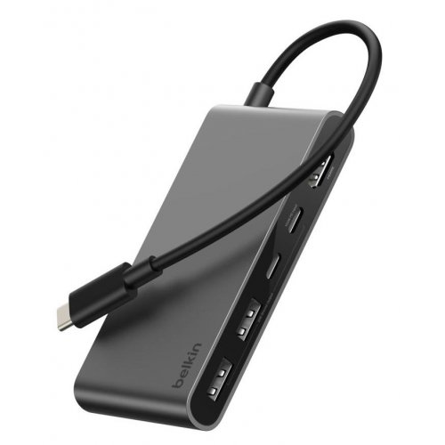 USB-хаб Belkin USB Type-C 5 in 1 (AVC022HQSGY) Space Gray купити в Україні: Київ, Львів, Хмельницький, Тернопіль, Івано-Франківськ | Низька ціна, відгуки, характеристики від TELEMART фото
