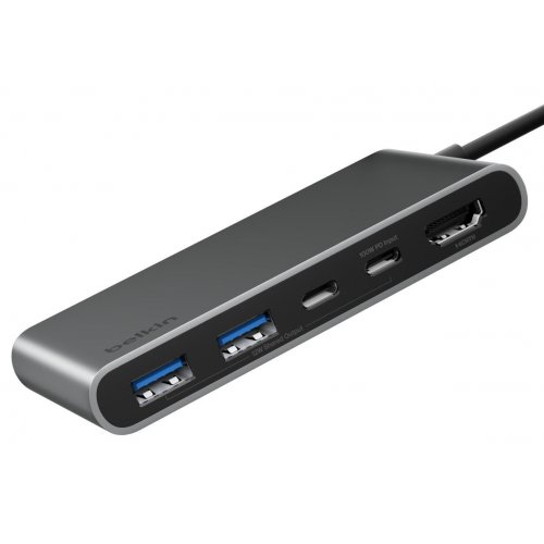 USB-хаб Belkin USB Type-C 5 in 1 (AVC022HQSGY) Space Gray купити в Україні: Київ, Львів, Хмельницький, Тернопіль, Івано-Франківськ | Низька ціна, відгуки, характеристики від TELEMART фото