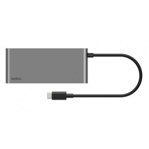 USB-хаб Belkin USB Type-C 7 in 1 (AVC023HQSGY) Space Gray купить в Украине: Киев, Днепр, Харьков, Одесса  | Низкая цена, отзывы, характеристики от TELEMART фото