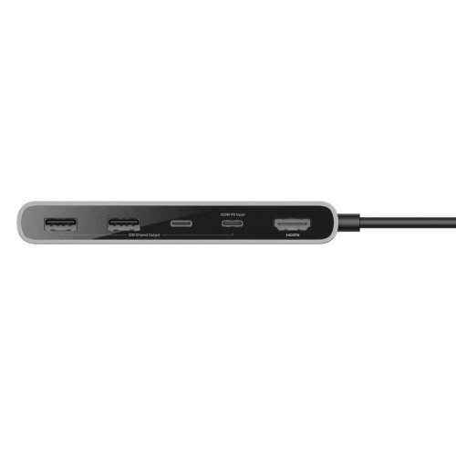 USB-хаб Belkin USB Type-C 7 in 1 (AVC023HQSGY) Space Gray купить в Украине: Киев, Днепр, Харьков, Одесса  | Низкая цена, отзывы, характеристики от TELEMART фото