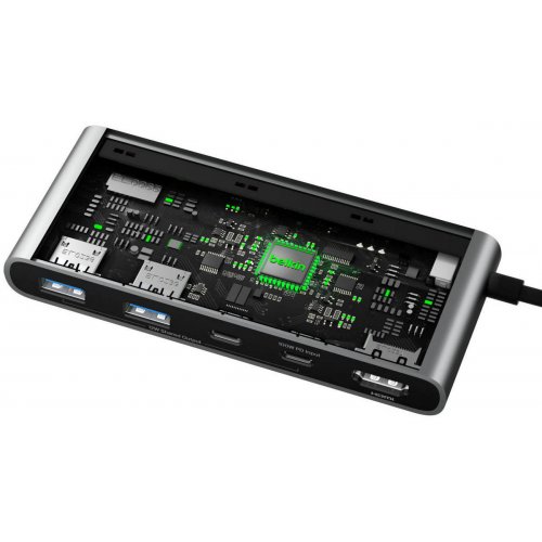 USB-хаб Belkin USB Type-C 7 in 1 (AVC023HQSGY) Space Gray купить в Украине: Киев, Днепр, Харьков, Одесса  | Низкая цена, отзывы, характеристики от TELEMART фото