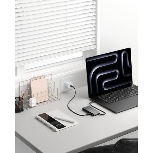 USB-хаб Belkin USB Type-C 7 in 1 (AVC023HQSGY) Space Gray купить в Украине: Киев, Днепр, Харьков, Одесса  | Низкая цена, отзывы, характеристики от TELEMART фото