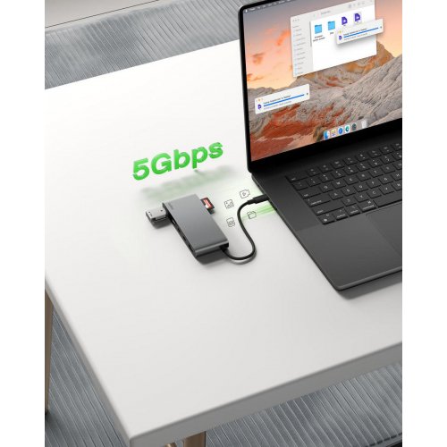 USB-хаб Belkin USB Type-C 7 in 1 (AVC023HQSGY) Space Gray купить в Украине: Киев, Днепр, Харьков, Одесса  | Низкая цена, отзывы, характеристики от TELEMART фото