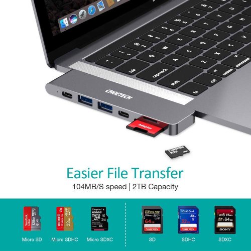 USB-хаб Choetech USB Type-C 7 in 1 (HUB-M14-GY-V2) купить в Украине: Киев, Днепр, Харьков, Одесса  | Низкая цена, отзывы, характеристики от TELEMART фото