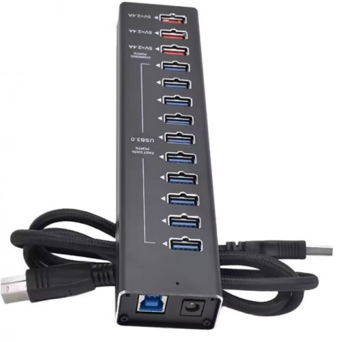 USB-хаб Dynamode USB 3.0 13 in 1 (DM-UH-P1013) Black купить в Украине: Киев, Днепр, Харьков, Одесса  | Низкая цена, отзывы, характеристики от TELEMART фото