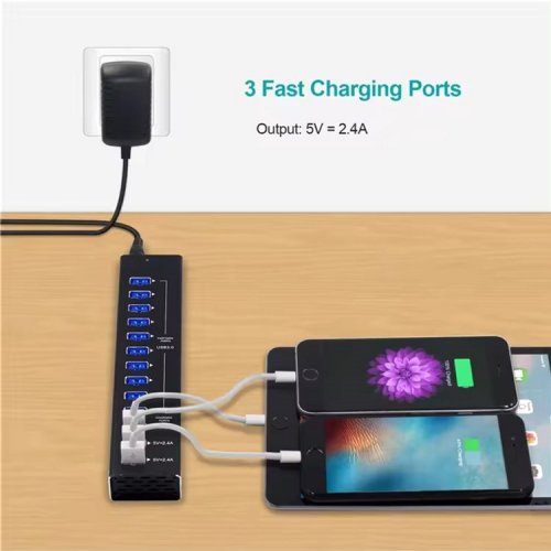 USB-хаб Dynamode USB 3.0 13 in 1 (DM-UH-P1013) Black купить в Украине: Киев, Днепр, Харьков, Одесса  | Низкая цена, отзывы, характеристики от TELEMART фото