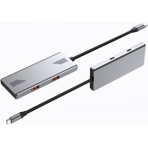 USB-хаб Gembird USB Type-C 4 in 1 (UHB-CM-U310-A2C2-01) Silver купить в Украине: Киев, Днепр, Харьков, Одесса  | Низкая цена, отзывы, характеристики от TELEMART фото
