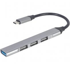 USB-хаб Gembird USB Type-C 4 in 1 (UHB-CM-U3P1U2P3-03) Silver