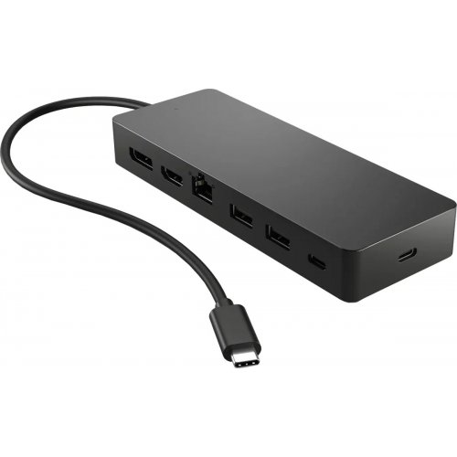 USB-хаб HP USB Type-C 7 in 1 (50H55UT) Black купить в Украине: Киев, Днепр, Харьков, Одесса  | Низкая цена, отзывы, характеристики от TELEMART фото