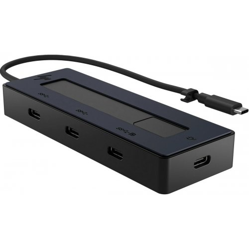 USB-хаб HP USB Type-C 4 in 1 (6G842AA) Black купить в Украине: Киев, Днепр, Харьков, Одесса  | Низкая цена, отзывы, характеристики от TELEMART фото