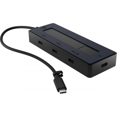 USB-хаб HP USB Type-C 4 in 1 (6G842AA) Black купить в Украине: Киев, Днепр, Харьков, Одесса  | Низкая цена, отзывы, характеристики от TELEMART фото