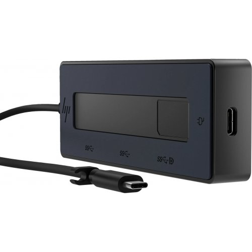 USB-хаб HP USB Type-C 4 in 1 (6G842AA) Black купить в Украине: Киев, Днепр, Харьков, Одесса  | Низкая цена, отзывы, характеристики от TELEMART фото