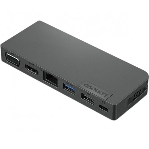 Док-станция Lenovo USB Type-C Travel Hub 6 in 1 (4X90S92381) Black купить в Украине: Киев, Днепр, Харьков, Одесса  | Низкая цена, отзывы, характеристики от TELEMART фото