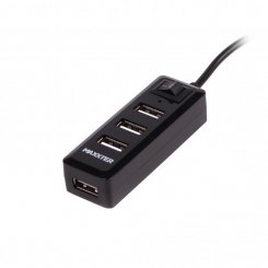 USB-хаб Maxxter USB 4 in 1 (HU2A-4P-AC-03) Black