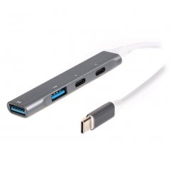 USB-хаб Maxxter USB Type-C 4 in 1 (HU3C-4P-03) Grey