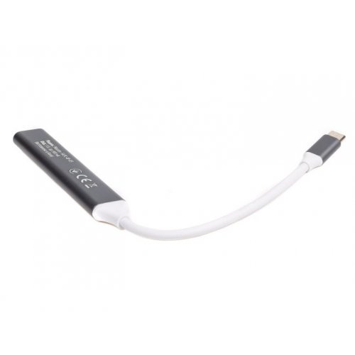 USB-хаб Maxxter USB Type-C 4 in 1 (HU3C-4P-03) Grey купить в Украине: Киев, Днепр, Харьков, Одесса  | Низкая цена, отзывы, характеристики от TELEMART фото