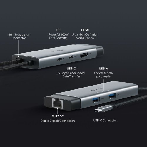 USB-хаб TP-LINK UH6120C купить в Украине: Киев, Днепр, Харьков, Одесса  | Низкая цена, отзывы, характеристики от TELEMART фото