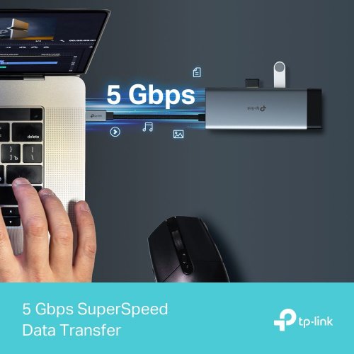 USB-хаб TP-LINK UH6120C купить в Украине: Киев, Днепр, Харьков, Одесса  | Низкая цена, отзывы, характеристики от TELEMART фото