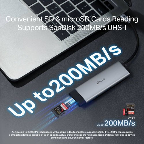 USB-хаб TP-LINK UH7020C купить в Украине: Киев, Днепр, Харьков, Одесса  | Низкая цена, отзывы, характеристики от TELEMART фото