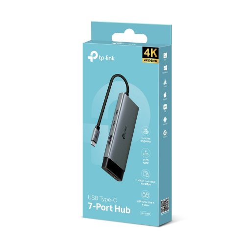 USB-хаб TP-LINK UH7020C купить в Украине: Киев, Днепр, Харьков, Одесса  | Низкая цена, отзывы, характеристики от TELEMART фото