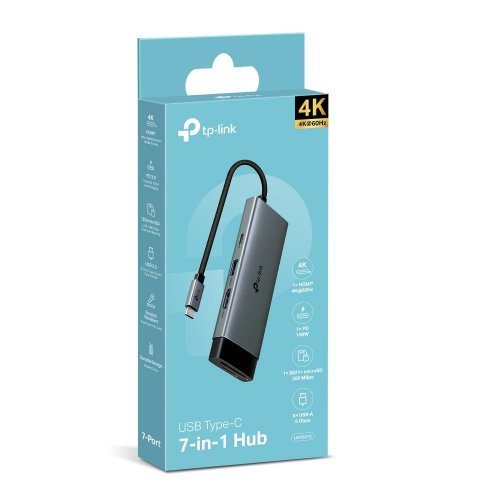 USB-хаб TP-LINK UH7021C купить в Украине: Киев, Днепр, Харьков, Одесса  | Низкая цена, отзывы, характеристики от TELEMART фото