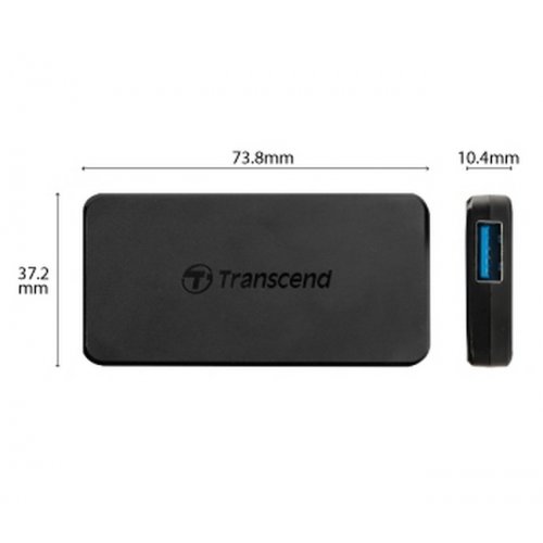 USB-хаб Transcend HUB2 USB 4 in 1 (TS-HUB2K) Black купить в Украине: Киев, Днепр, Харьков, Одесса  | Низкая цена, отзывы, характеристики от TELEMART фото