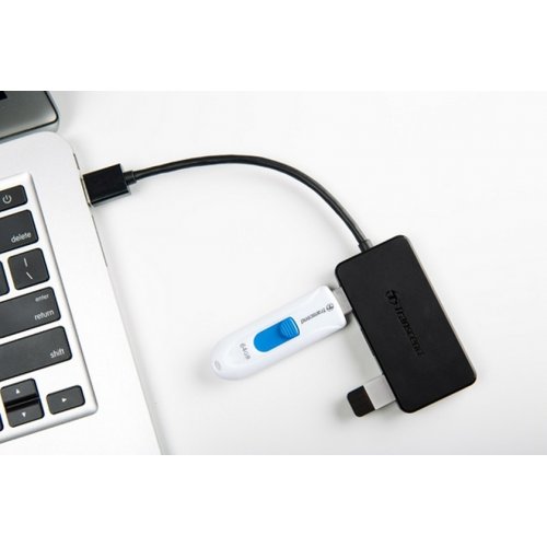 USB-хаб Transcend HUB2 USB 4 in 1 (TS-HUB2K) Black купить в Украине: Киев, Днепр, Харьков, Одесса  | Низкая цена, отзывы, характеристики от TELEMART фото
