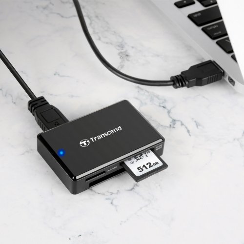 Кардрідер Transcend RDF8 USB 3 in 1 (TS-RDF8K2) Black купити в Україні: Київ, Львів, Хмельницький, Тернопіль, Івано-Франківськ | Низька ціна, відгуки, характеристики від TELEMART фото