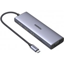 USB-хаб Ugreen CM498 USB Type-C 9 in 1 (15600) Grey
