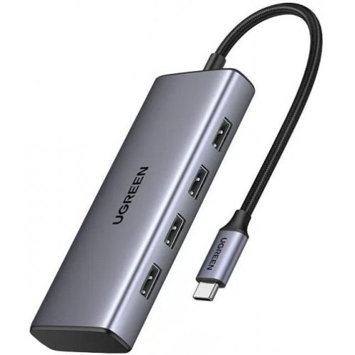 USB-хаб Ugreen CM498 USB Type-C 7 in 1 (35897) Grey купити в Україні: Київ, Львів, Хмельницький, Тернопіль, Івано-Франківськ | Низька ціна, відгуки, характеристики від TELEMART фото