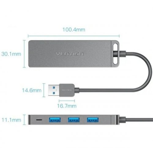 USB-хаб Vention USB 4 in 1 (CHLBB-SCB) Black купить в Украине: Киев, Днепр, Харьков, Одесса  | Низкая цена, отзывы, характеристики от TELEMART фото