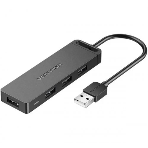 USB-хаб Vention USB 4 in 1 (CHMBB) Black купити в Україні: Київ, Львів, Хмельницький, Тернопіль, Івано-Франківськ | Низька ціна, відгуки, характеристики від TELEMART фото