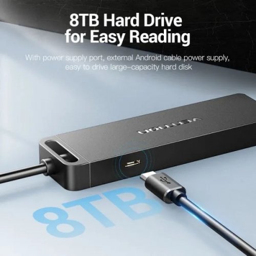 USB-хаб Vention USB 4 in 1 (CHMBB) Black купити в Україні: Київ, Львів, Хмельницький, Тернопіль, Івано-Франківськ | Низька ціна, відгуки, характеристики від TELEMART фото