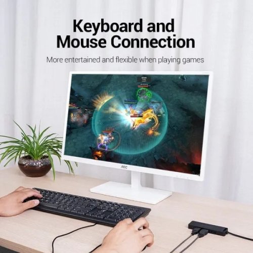 USB-хаб Vention USB 4 in 1 (CHMBB) Black купити в Україні: Київ, Львів, Хмельницький, Тернопіль, Івано-Франківськ | Низька ціна, відгуки, характеристики від TELEMART фото