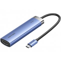 USB-хаб Vention USB Type-C 5 in 1 (TGESB) Blue