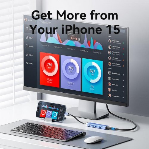 USB-хаб Vention USB Type-C 5 in 1 (TGESB) Blue купить в Украине: Киев, Днепр, Харьков, Одесса  | Низкая цена, отзывы, характеристики от TELEMART фото