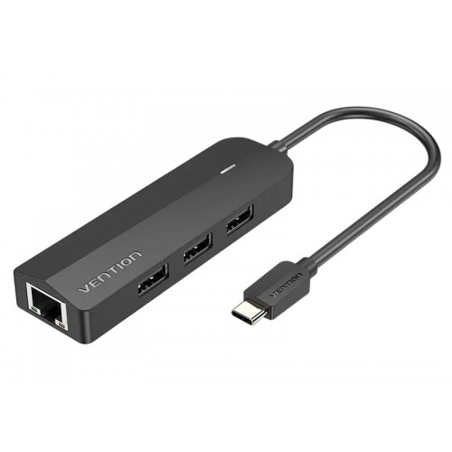 USB-хаб Vention USB Type-C 5 in 1 (TGOBB) Black купити в Україні: Київ, Львів, Хмельницький, Тернопіль, Івано-Франківськ | Низька ціна, відгуки, характеристики від TELEMART фото