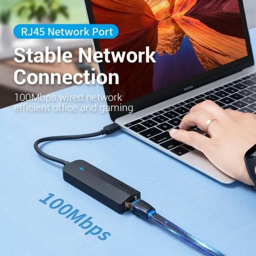 USB-хаб Vention USB Type-C 5 in 1 (TGOBB) Black купити в Україні: Київ, Львів, Хмельницький, Тернопіль, Івано-Франківськ | Низька ціна, відгуки, характеристики від TELEMART фото